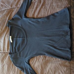 Reformation jeans brand black shirt